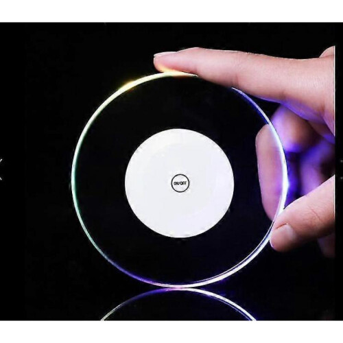 (Colorful) Led Colorful Coaster 2 Pcs Drinks Coasters 1