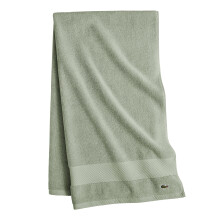 Lacoste Heritage Supima -puuvillainen kylpypyyhe, aloe vera, 76 x 137 cm