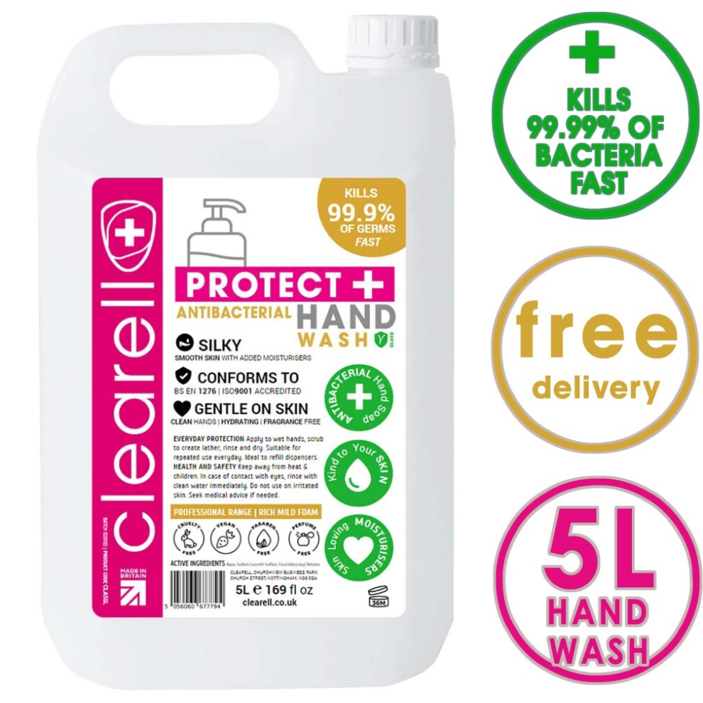 Clearell 5L Hand Soap Liquid Wash Antibac Refill Fragrance Free 5 Litres