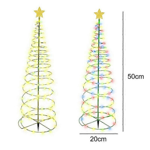 Solar Powered LED Christmas Tree Stake Light Outdoor Yard Garden Pathway Light 2