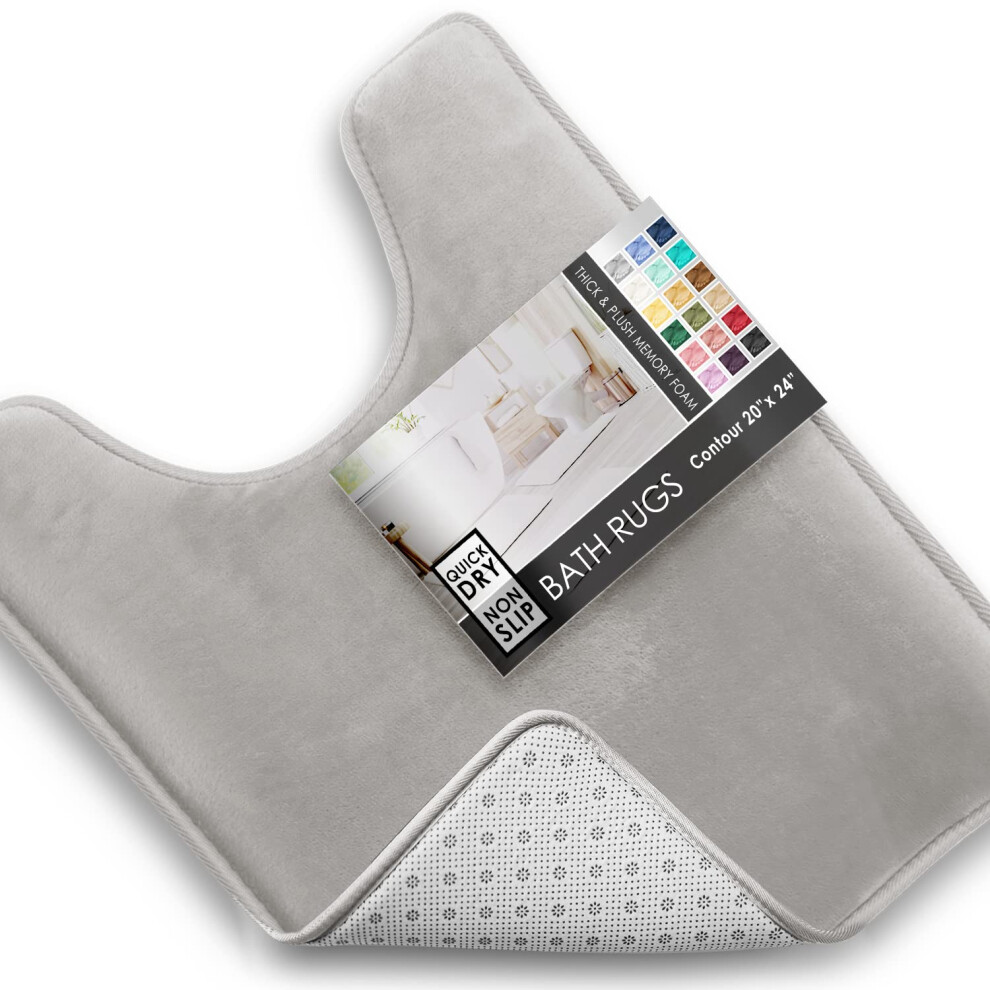 Clara Clark Badezimmerteppiche, Badematte Aus Samt Mit Memory-Schaum, Rutschfest, Maschinenwaschbar, Trocknet Schnell, Ultraweiche Pl Sch-Bademat-image