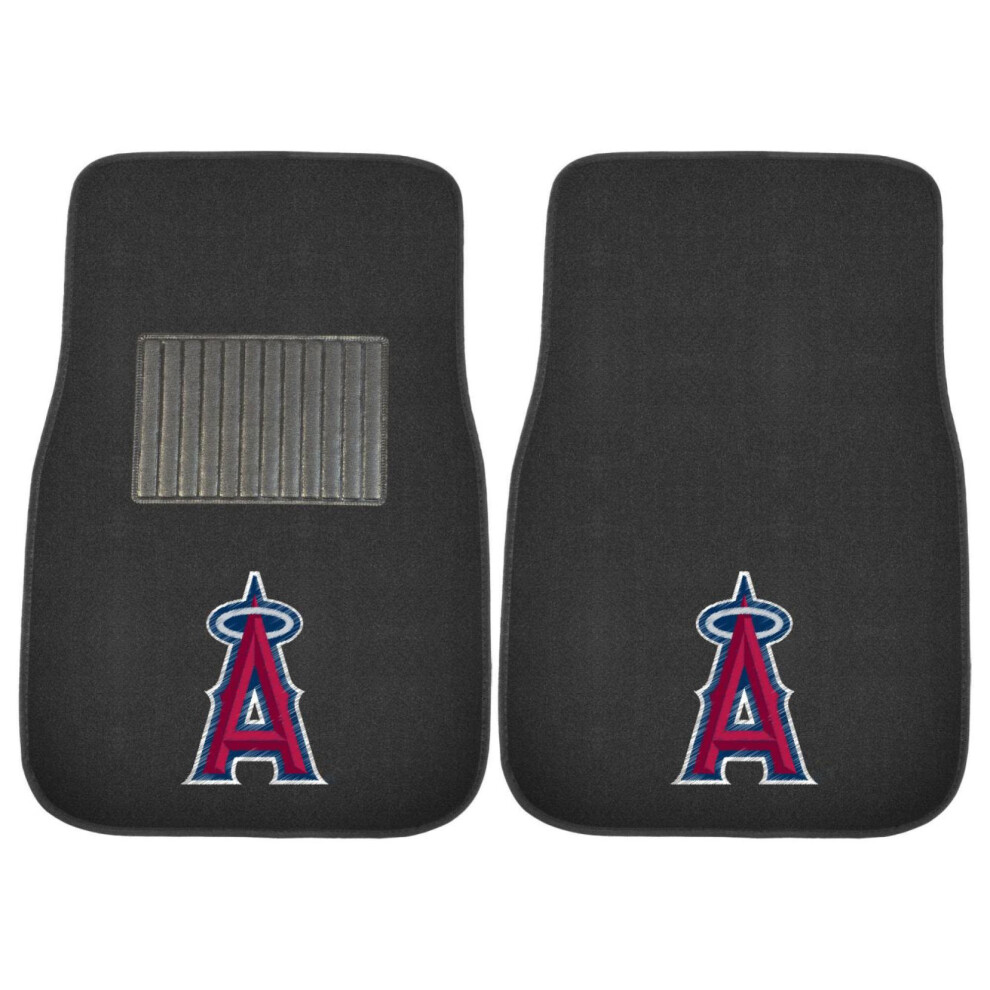 Fanmats 20570 Los Angeles Angels 2-Piece Embroidered Team Logo Car Mat Set Front Row Automotive Floor Mats 842281105704