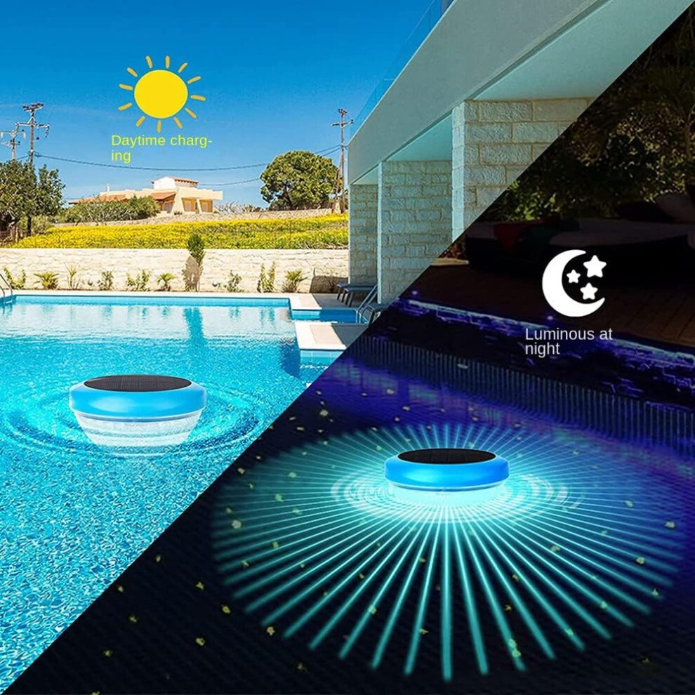 Solar Floating Pool LED Lights,Waterproof RGB Color Changing Pool Lights,Pool Accessories for Pool,Pond,Spa,Hot Tub