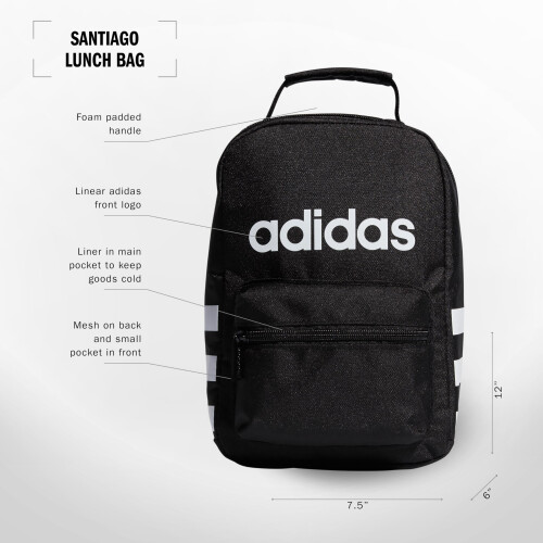 Adidas adidas Santiago Isolierte Lunchtasche, Schwarz/Wei   , Einheitsgr      e 1