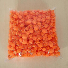 (500pcs, Orange) 3.5cm PE Rose Artificial Flower Heads 200/100 Pcs Fake Rose Flower for Wedding Decorations Home Floral Arrangement Wreath Decor
