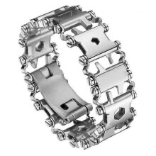 Multi-function Tool Bracelet Stainelss Steel Repair Bracelet Multi-Tool Stainless Steel Bracelet Silver