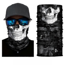 (F) Skull Men Balaclava Ski Mask Cycling Caps Snowboard Face Cover Motorcycle Bicycle Helmet Hood Bandana Scarf Breathable Windproof