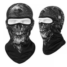 (A) Skull Men Balaclava Ski Mask Cycling Caps Snowboard Face Cover Motorcycle Bicycle Helmet Hood Bandana Scarf Breathable Windproof
