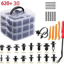 650 Stück Autohalterungen, Autoverschlüsse, Push-Trim-Kunststoff-Clips, Pin-Niet-Stoßstangen-Kits, 100