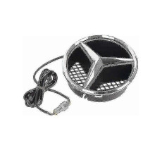 Mercedes Benz Kühlergrill, Chrom, 3 Sterne, 18,5 cm, LED-Emblem – passend für A, B, E, M, L, C, S, R,