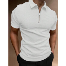 Polo homme avec quart de fermeture éclair en taille L