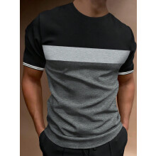 T-shirt homme à motifs colorés et à rayures en taille XL