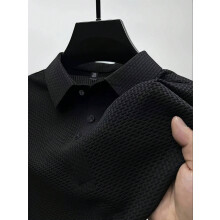 Polo d'été à manches courtes pour hommes, unicolore - design décontracté et confortable, taille S