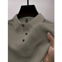Polo d'été solide à manches courtes pour hommes XL