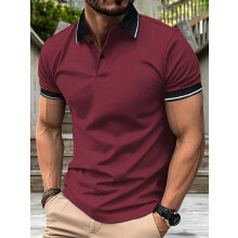 Polo Ă manches courtes Colour Block pour hommes L
