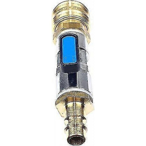 Compressed Air Quick Connector, Shut-off Valve with 3/8" Push-in Fitting 2