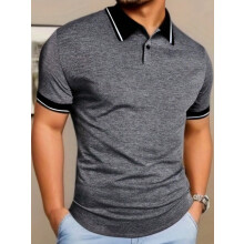 Polo Ă manches courtes Color Block pour hommes XXL