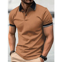 Polo Ă manches courtes Colour Block pour hommes L