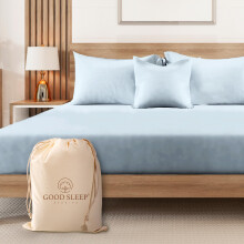 Good Sleep Bedding King Fitted Sheet - Luxury Fitted Sheets for King Size Bed  1000 TC Hotel Style King Fitted Sheet Only Deep Pocket 16 Inch  Soft &