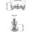1 Pair Stainless Steel Double Shower Door Handle Round 3