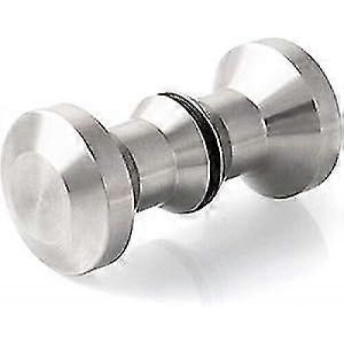 1 Pair Stainless Steel Double Shower Door Handle Round