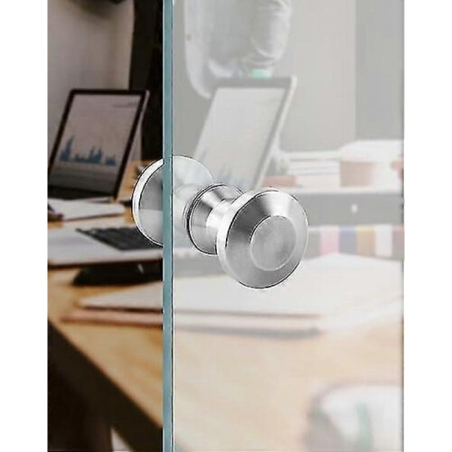 1 Pair Stainless Steel Double Shower Door Handle Round 1