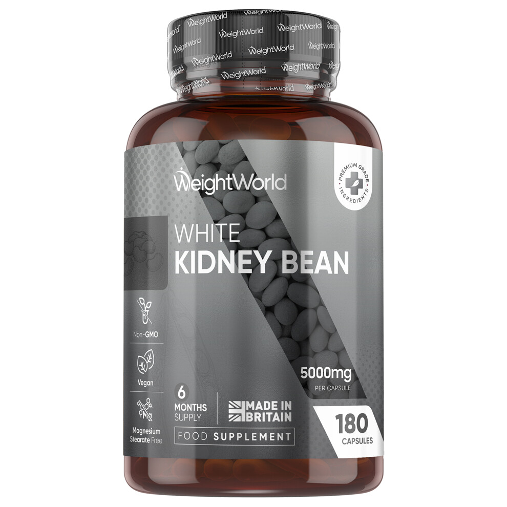 Weightworld Kidney Bean 5000Mg -180 Vegan Capsules With Zinc & Chromium White