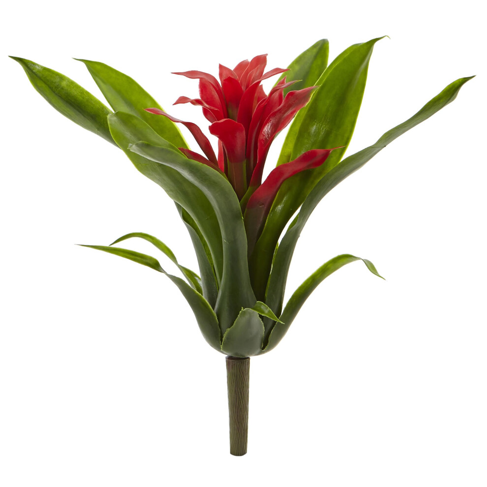 Quasi Naturali, 11 Pollici, Set Di 6 Steli Di Fiori Artificiali Di Bromelia-image