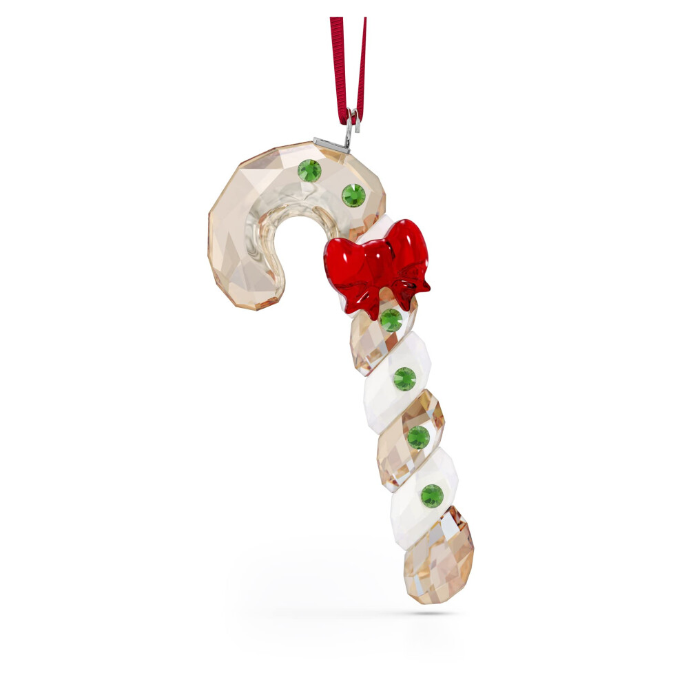 Ornement suspendu en forme de canne     sucre en pain d'   pices SWAROVSKI Holiday Cheers Cristaux verts et rouges Fait partie de la collection Holid