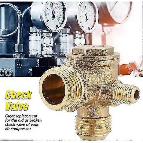 Brass Compressor Check Valve External Thread 90 Degrees 20*19*10mm 1