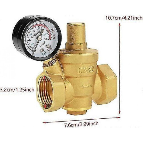 Brass Pressure Regulator Dn25 Safety Valve Adjustable Water Pressure Regulator 2