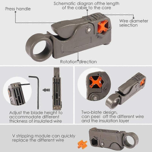 1pc Rotary Coaxial Wire Stripping Tool 1