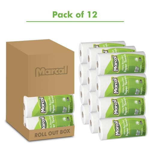 Marcal Small Steps MRC6183 100% Ανακυκλωμένα Ρολά Χαρτιών 1