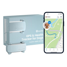 Localizzatore GPS per cani Tractive (versione 2025) | Localizzatore di animali domestici in tempo reale | Avvisi su salute e benessere | Recinto