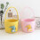 Cotton Rope Woven Basket Handheld Gift Yellow Alligator (1pc) 3