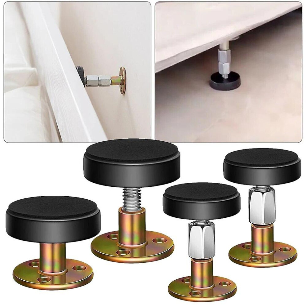 Lot de 4 cadres de lit filetés réglables, outils anti-tremblement, appui-têtes, chevilles de lit, fixations
