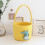 Cotton Rope Woven Basket Handheld Gift Yellow Alligator (1pc) 4
