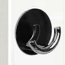 Nordic Simple Wall Hook, Stainless Steel + Zinc Alloy Glue Hanger (black)