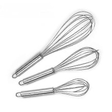 3 Hand-held Stainless Steel Whisks, Hand Mixer, Cream Whisk