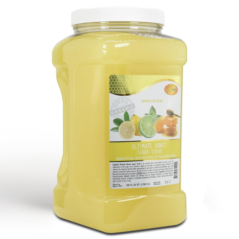 Spa Redi Sugar Body Scrub Honey Lemon And Lime 128 Oz Exfoliating Moisturizing Hydrating And Nourishing Glow Polish Sm