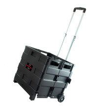 Elama Home Heavy Duty Vouwbare Kar met Deksel Carryall Zwart