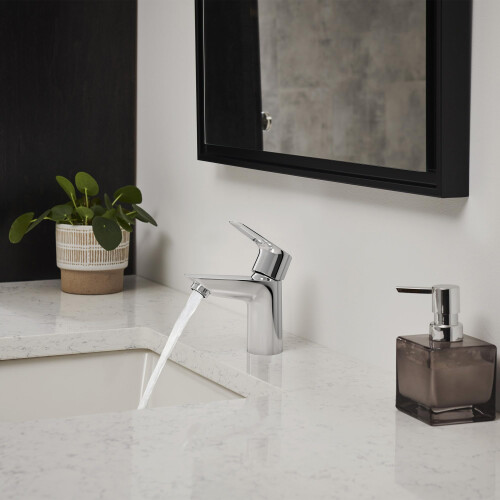 Grohe GROHE 23085001 Bauloop, Μονής Τρύπας Μπαταρία Μπάνιου S-Size 1.2 GPM - Χωρίς Αποχέτευση, Χρώμιο 1