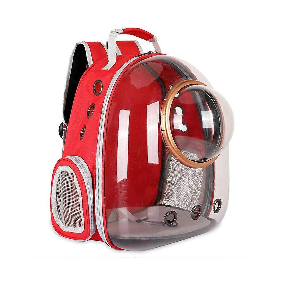 (Red)Cat Carrier Backpack Bubble, Carrier Backpack for Small Dog