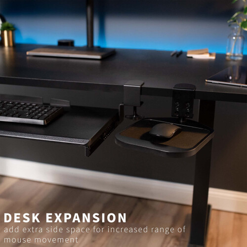 Vivo VIVO Ξύλινο Ρυθμιζόμενο Mouse Pad και Στήριγμα Συσκευών για Γραφεία, Μαύρο 2