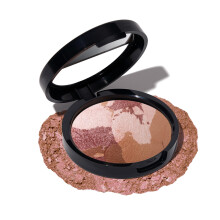 LAURA GELLER NEW YORK Baked Blush-n-Bronze Marbleized Rz do policzkw 2 w 1 - Earthy Bronze - Konturuj twarz z promiennym rumiencem