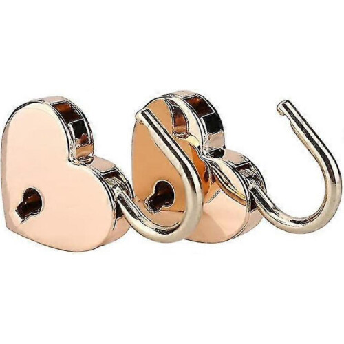 Padlock with Key, 2 Heart Skull Padlocks (rose Gold) 1