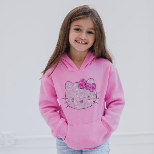 Hello Kitty Hello Kitty Fleece-Pullover-Kapuzenpullover fr kleine Mdchen, Rosa, 78 1