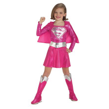 Rubies 31355 Pink Supergirl Child -asukoko pieni - tytille 4-6