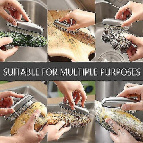 Nail Brush Stainless Steel Cleaning Brush Remover 2 Pack 1