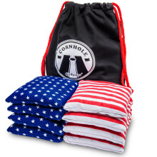 Set de Sacs de Cornhole GoSports Réglementaire (8 Sacs Tout Temps) - Étoiles et Rayures